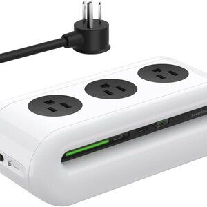 65W Charging Station, USB Ports Power Strip, 6 Port Charging Station Surge Prote